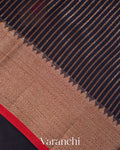 Navy Blue Pure Chanderi Silk Cotton Handloom Saree
