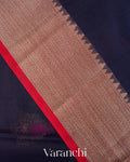 Navy Blue Pure Chanderi Silk Cotton Handloom Saree