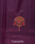 Wine Purple Pure Chanderi Silk Cotton Handloom Saree