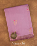 Mauve Pink Pure Chanderi Silk Cotton Handloom Saree