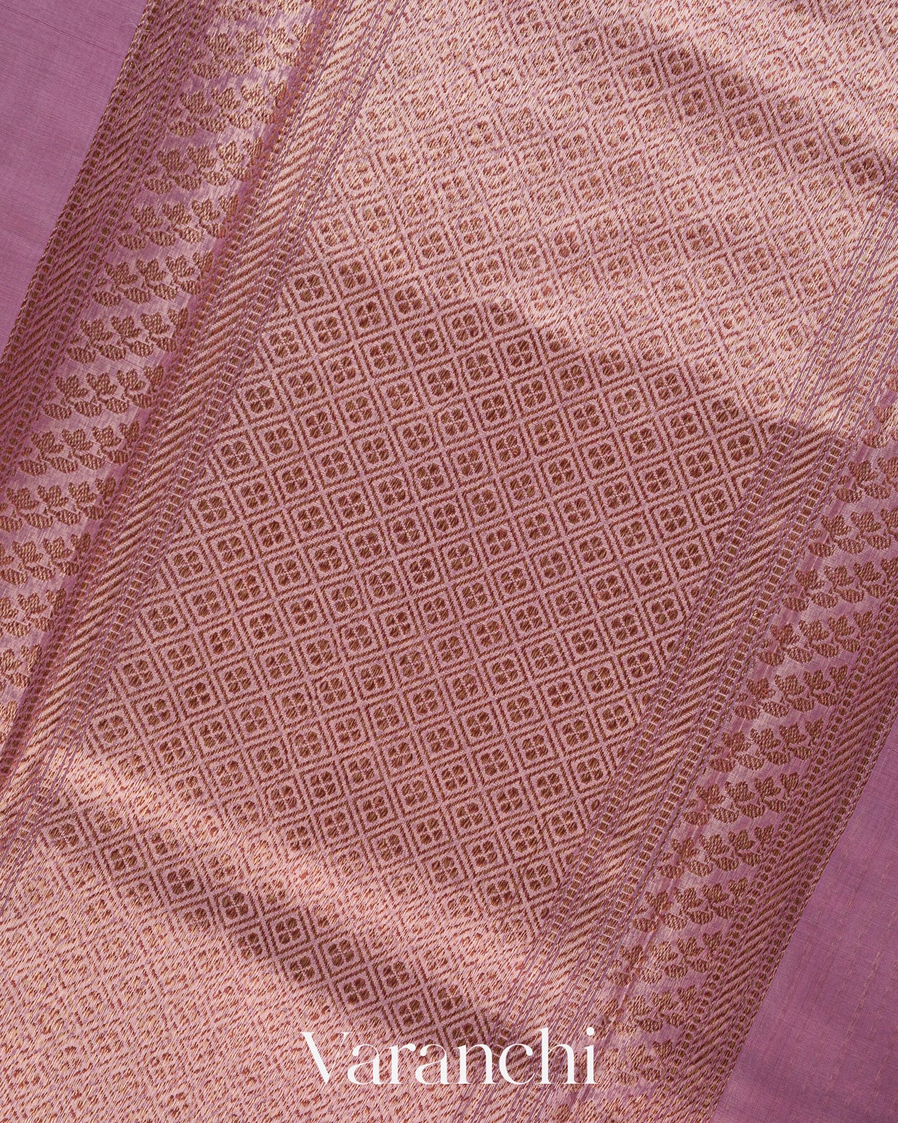 Mauve Pink Pure Chanderi Silk Cotton Handloom Saree