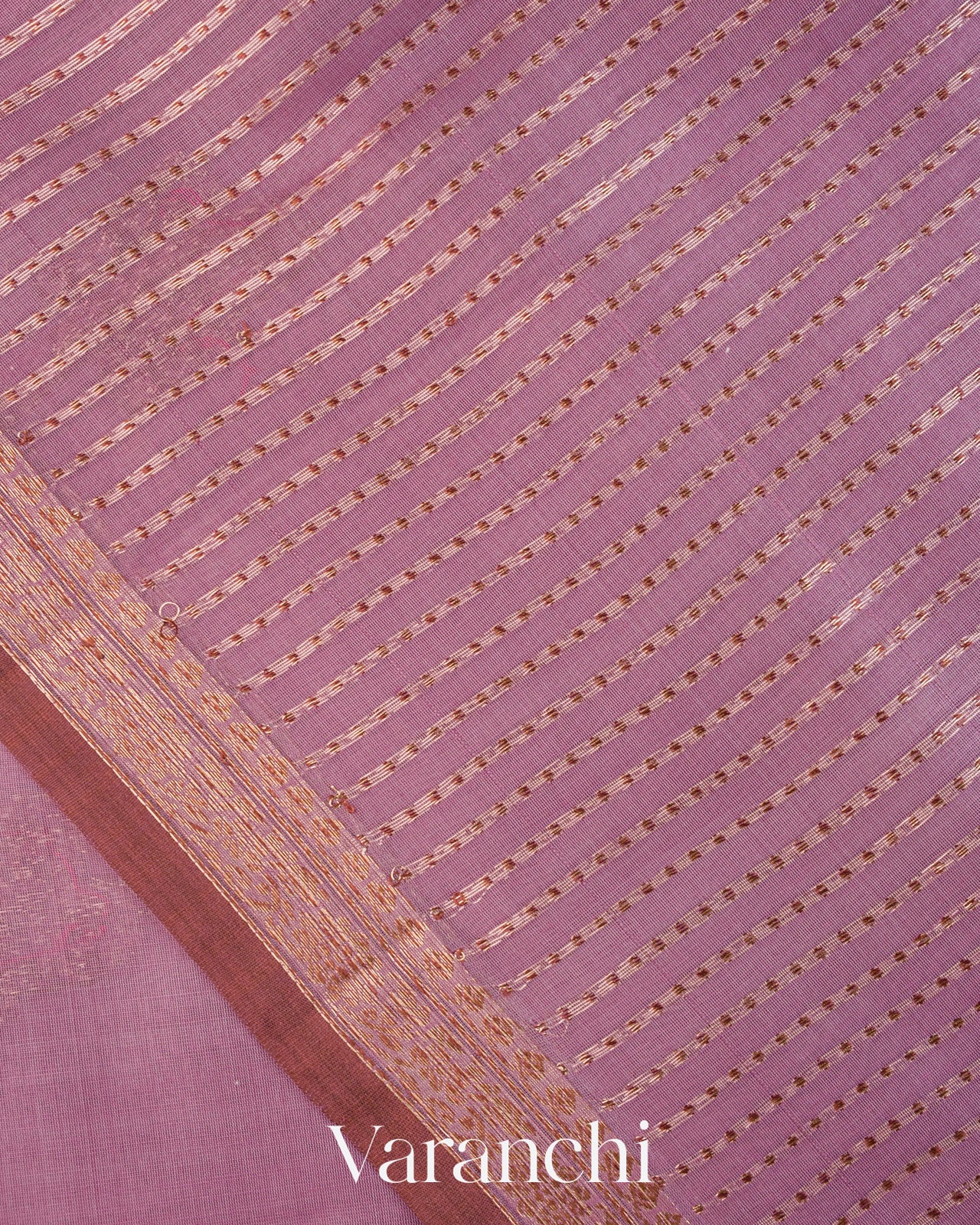 Mauve Pink Pure Chanderi Silk Cotton Handloom Saree