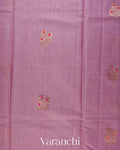 Mauve Pink Pure Chanderi Silk Cotton Handloom Saree