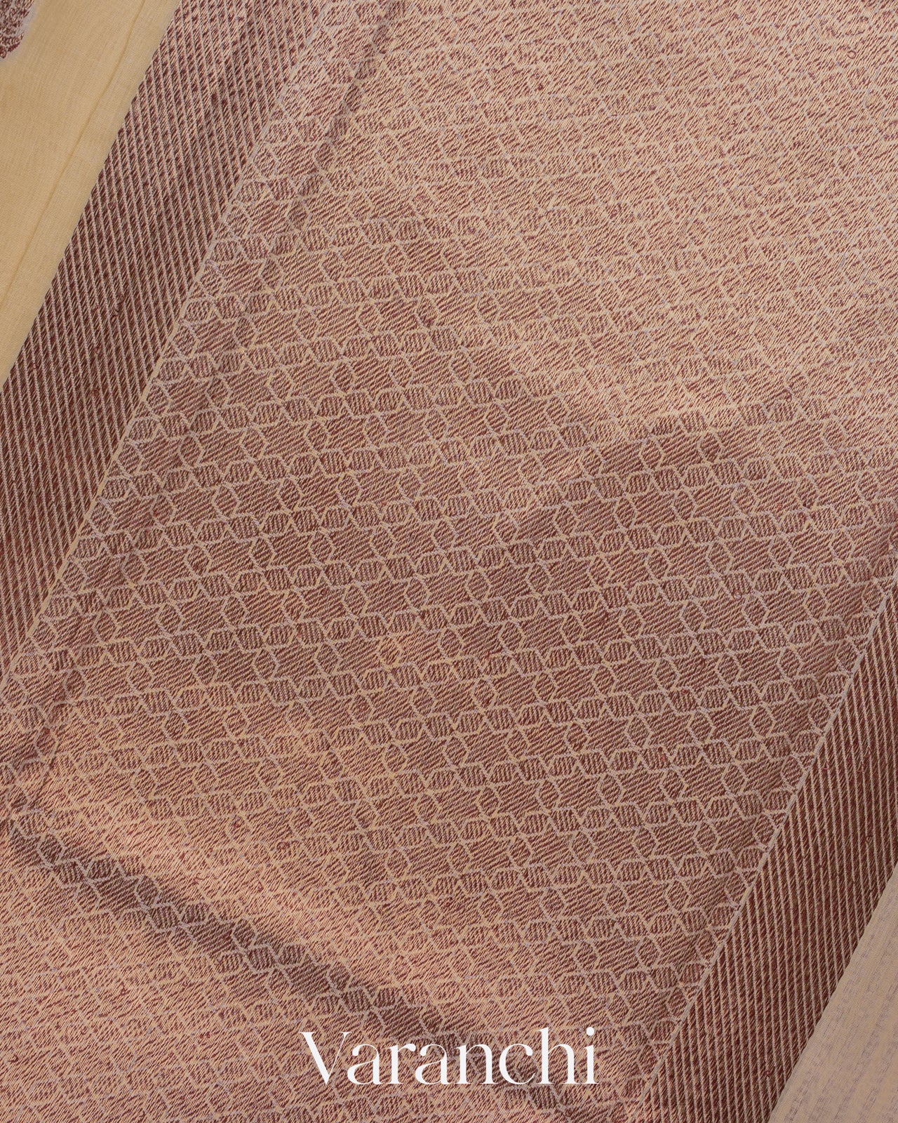 Off-White Pure Chanderi Silk Cotton Handloom Saree