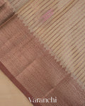 Off-White Pure Chanderi Silk Cotton Handloom Saree