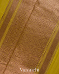 Olive Green Pure Chanderi Silk Cotton Handloom Saree