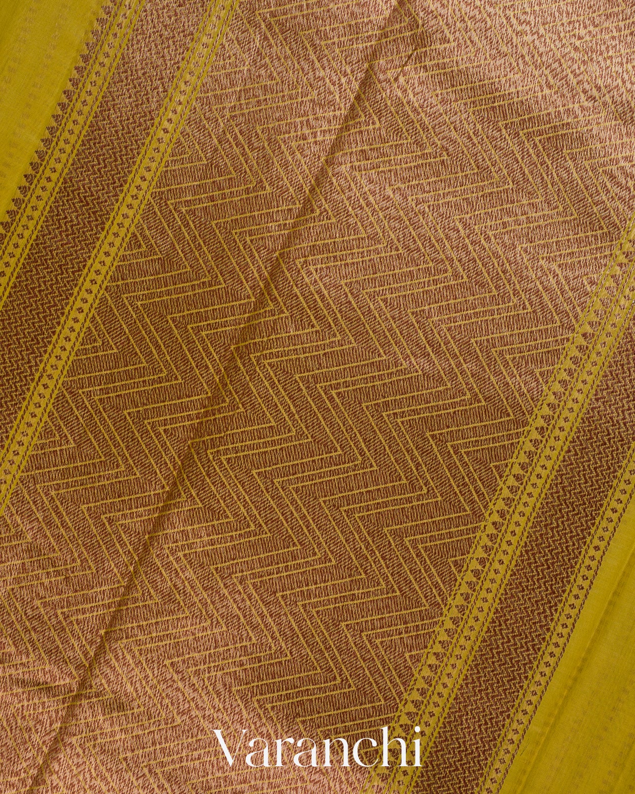 Olive Green Pure Chanderi Silk Cotton Handloom Saree