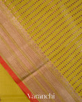 Olive Green Pure Chanderi Silk Cotton Handloom Saree