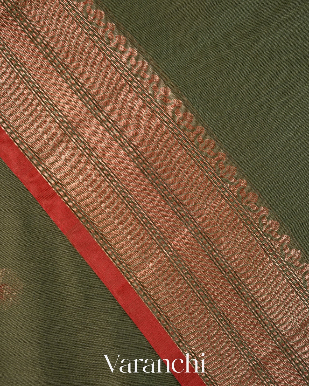 Forest Green Pure Chanderi Silk Cotton Handloom Saree