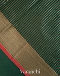 Bottle Green Pure Chanderi Silk Cotton Handloom Saree
