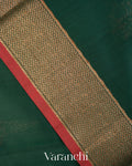 Bottle Green Pure Chanderi Silk Cotton Handloom Saree