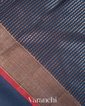 Navy Blue Pure Chanderi Silk Cotton Handloom Saree