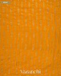 Mango Yellow Striped Pure Crepe Silk Handloom Saree — Body