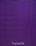 Royal Blue Striped Pure Crepe Silk Handloom Saree
