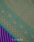 Royal Blue Striped Pure Crepe Silk Handloom Saree