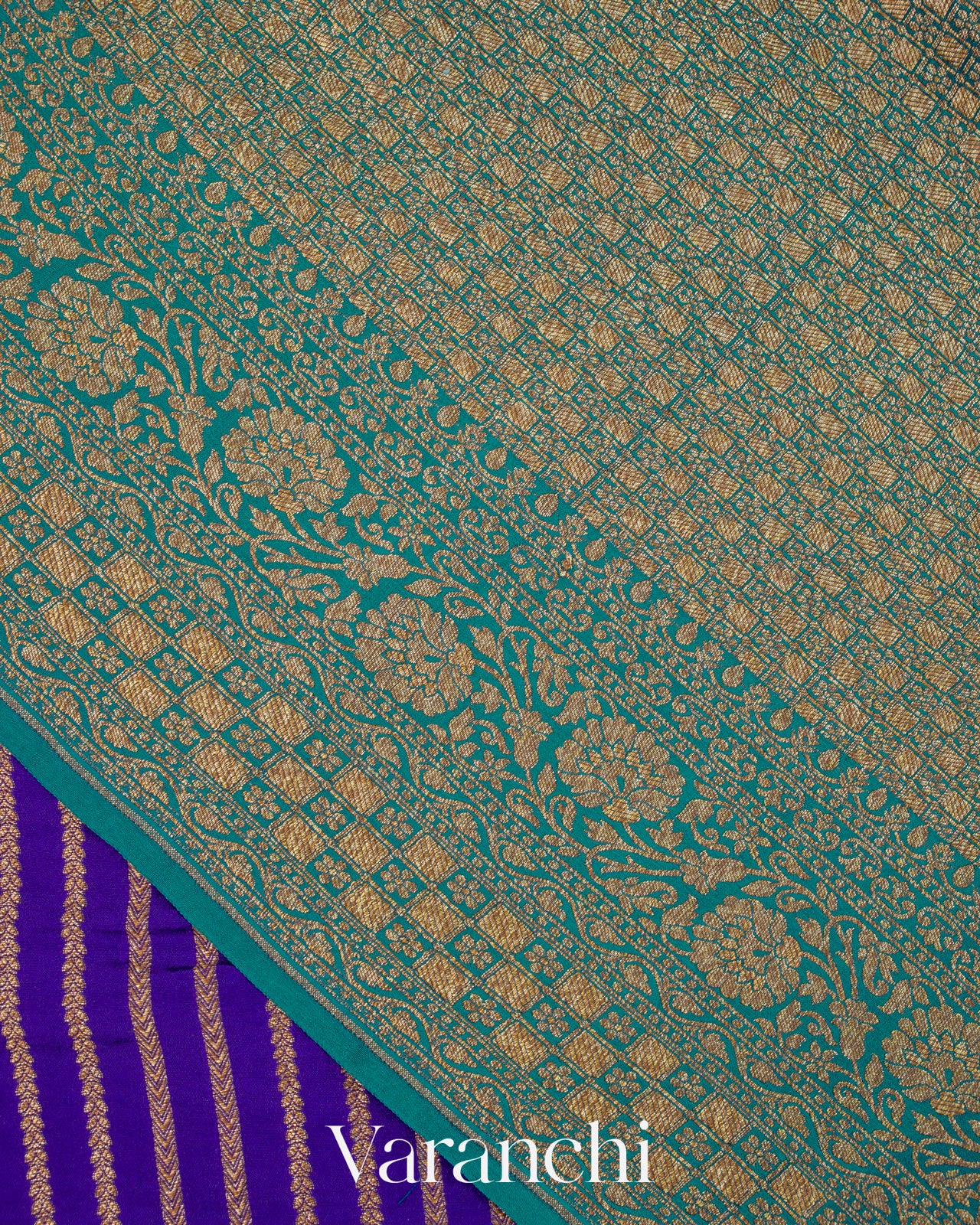 Royal Blue Striped Pure Crepe Silk Handloom Saree