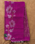 Royal Magenta Jamdani Pure Matka Tissue Silk Handloom Saree