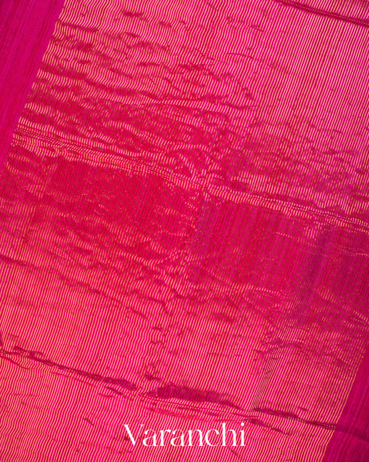 Rani Pink Floral Jamdani Pure Matka Silk Handloom Saree