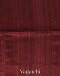 Burgundy Jamdani Pure Matka Tissue Silk Handloom Saree