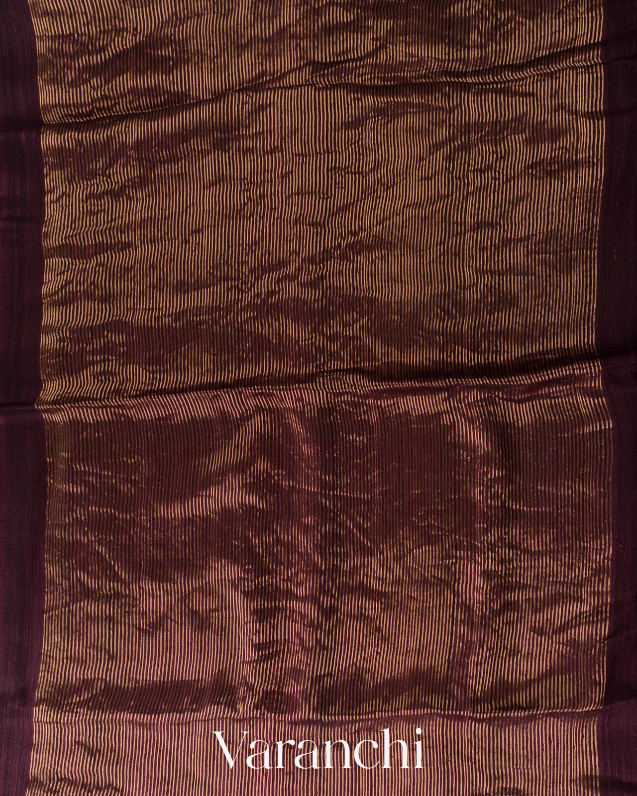 Deep Wine Maroon Jamdani Pure Matka Tissue Silk Handloom Saree