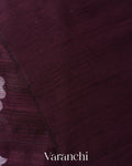 Deep Wine Maroon Jamdani Pure Matka Tissue Silk Handloom Saree