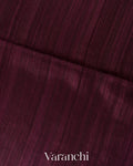 Deep Wine Maroon Jamdani Pure Matka Tissue Silk Handloom Saree