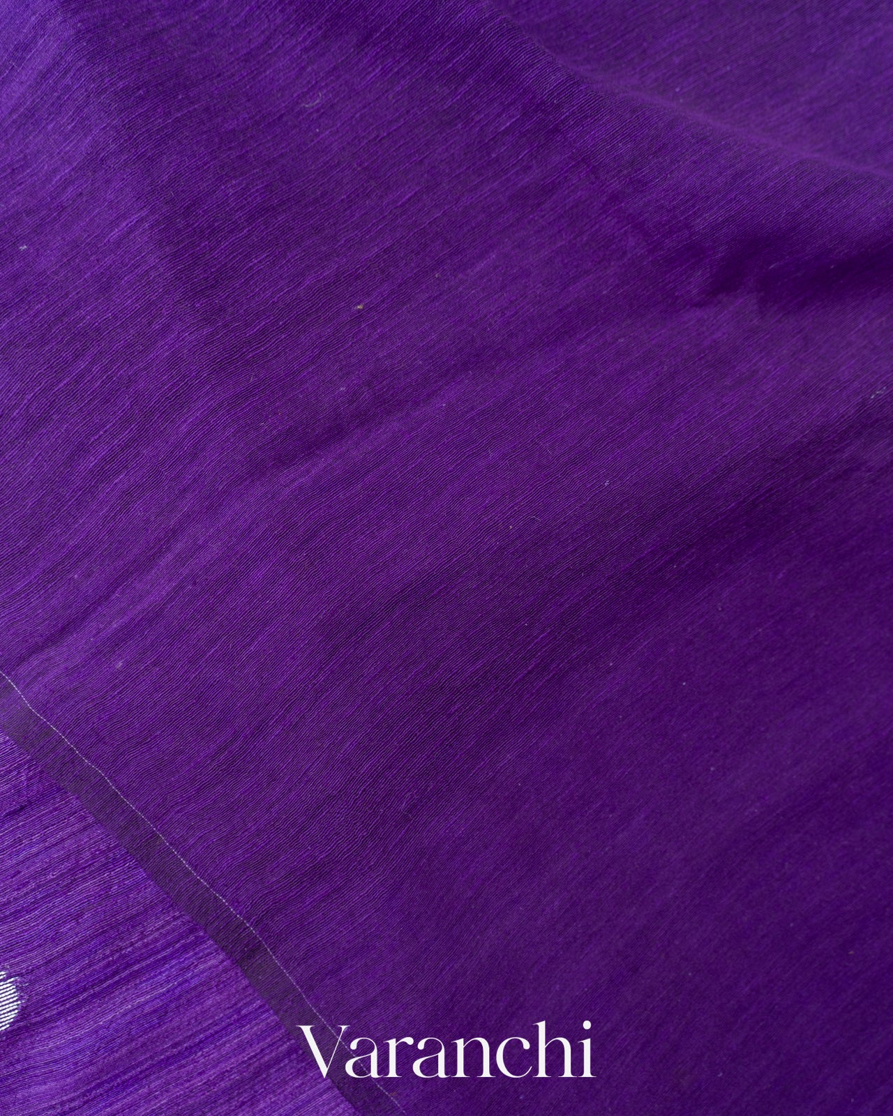 Royal Violet Jamdani Pure Matka Tissue Silk Handloom Saree