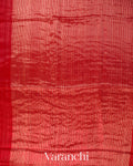 Tulip Red Floral Jamdani Pure Matka Silk Handloom Saree