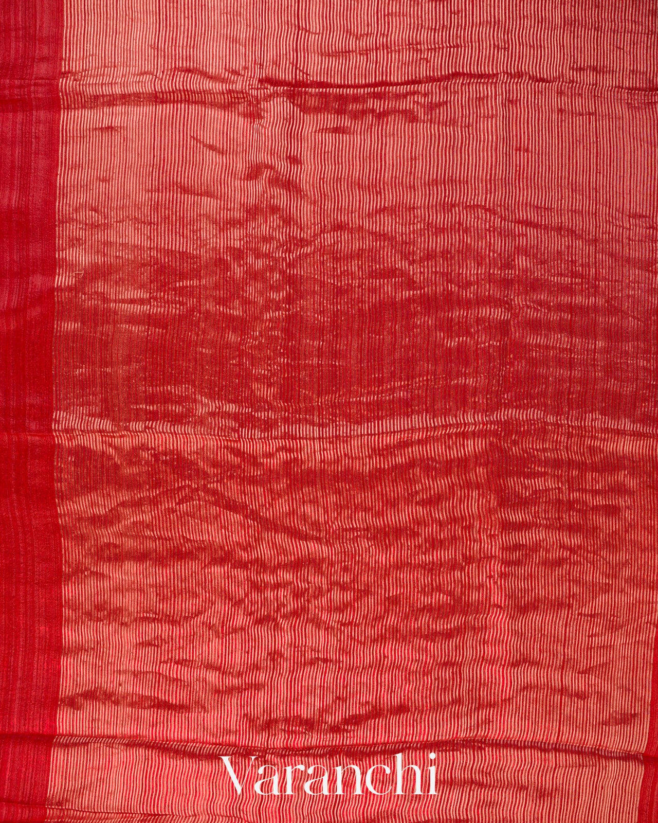 Tulip Red Floral Jamdani Pure Matka Silk Handloom Saree