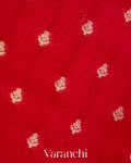 Chilly Red Pure Dupion Silk Saree