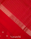 Chilly Red Pure Dupion Silk Saree
