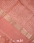 Peach Pure Dupion Silk Saree