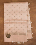 Pearly Ivory Pure Dupion Silk Saree