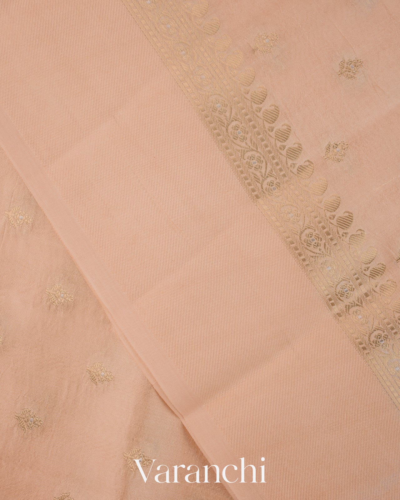 Pearly Ivory Pure Dupion Silk Saree