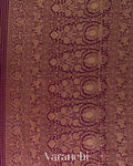 Wine Purple Striped Pure Crepe Silk Handloom Saree