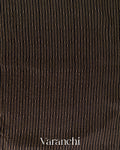 Black Striped Pure Crepe Silk Handloom Saree