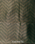 Bottle Green with Sequin Embroidery Pure Muslin Silk Handloom Saree