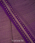 Violet with Sequin Embroidery Pure Muslin Silk Handloom Saree