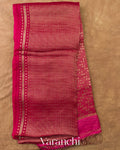 Rani Pink with Sequin Embroidery Pure Muslin Silk Handloom Saree