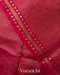 Rani Pink with Sequin Embroidery Pure Muslin Silk Handloom Saree