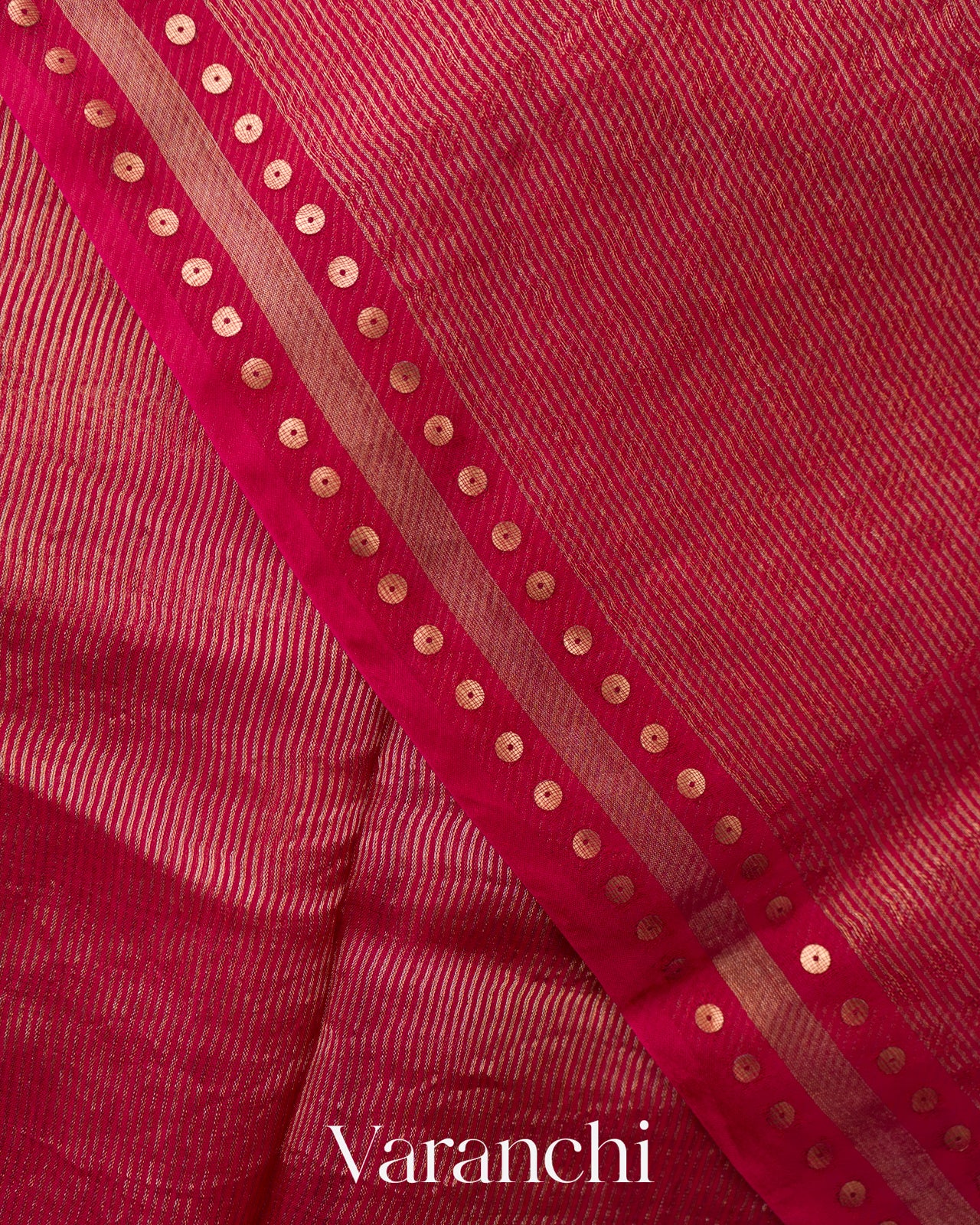 Rani Pink with Sequin Embroidery Pure Muslin Silk Handloom Saree