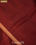 Deep Maroon Jamdani Pure Mulberry Silk Handloom Saree — Blouse
