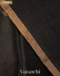 Black Jamdani Pure Mulberry Silk Handloom Saree — Border