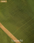 Leafy Green Jamdani Pure Mulberry Silk Handloom Saree — Blouse