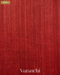 Brick Red Jamdani Pure Matka Tissue Silk Handloom Saree — Body