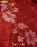 Brick Red Jamdani Pure Matka Tissue Silk Handloom Saree — Border