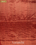 Brick Red Jamdani Pure Matka Tissue Silk Handloom Saree — Pallu
