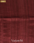 Burgundy Jamdani Pure Matka Tissue Silk Handloom Saree — Body