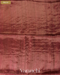 Burgundy Jamdani Pure Matka Tissue Silk Handloom Saree — Pallu
