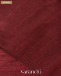 Burgundy Jamdani Pure Matka Tissue Silk Handloom Saree — Blouse